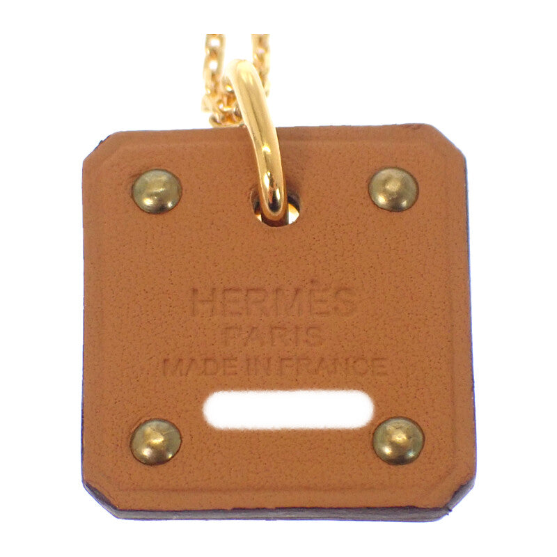 エルメス HERMES アス・ドゥ・クールPM H081865CD18 ネックレス GP ベージュ エトゥープ レディース【中古】【SAランク】