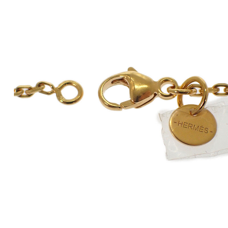 HERMES As de Coeur PM H081865CD18 Necklace GP Beige Etoupe Women's【Used】【SA Rank】