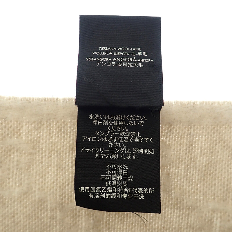 GUCCI 古馳 GG花紋 508027 圍巾 羊毛 米色 男女通用【二手】【A級】