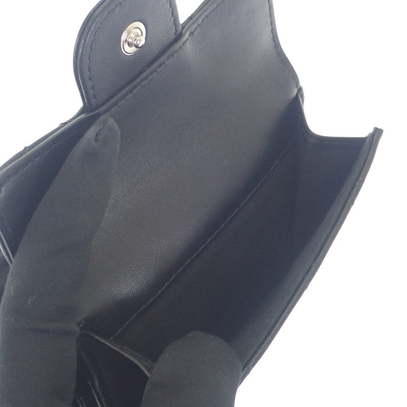 シャネル CHANEL スモールフラップウォレット AP0230_B13639 三つ折り財布 ラムスキン ソーブラック レディース【中古】【Aランク】