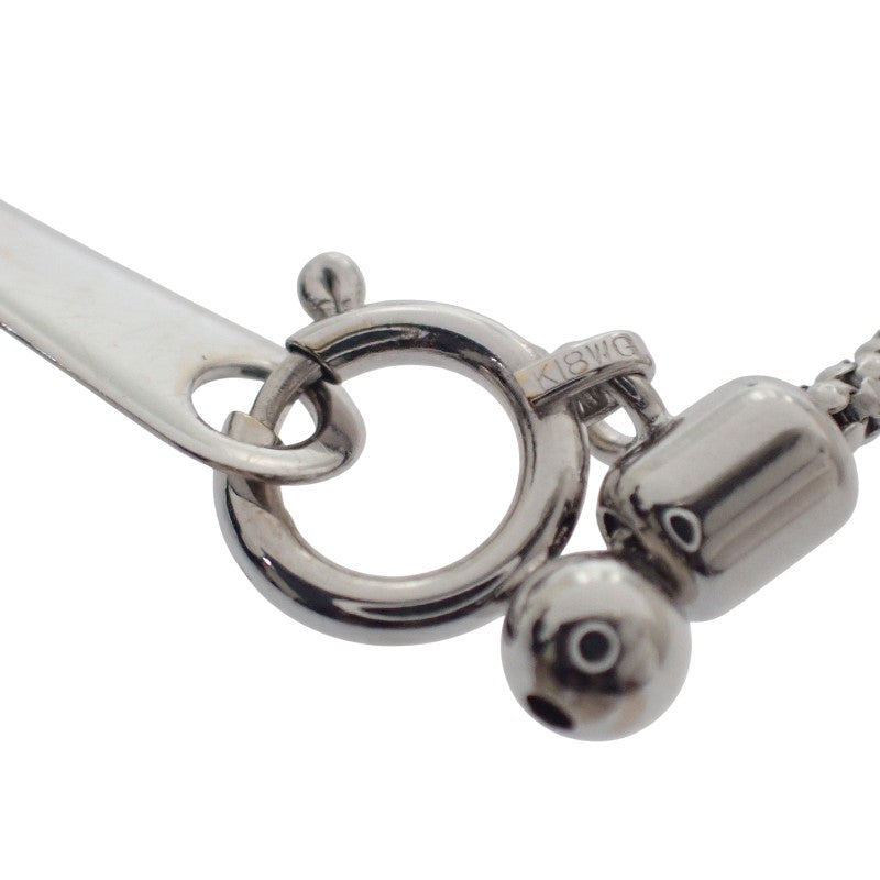 デザインジュエリー ブルーカルセドニー ネックレス K18ホワイトゴールド ブルーカルセドニー ダイヤモンド レディース【中古】【Aランク】