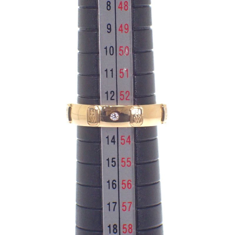 ハリーウィンストン HARRY WINSTON HWロゴ・バンド リング 13号 WBDYRDBZHWL リング K18イエローゴールド ダイヤモンド レディース【中古】【Aランク】