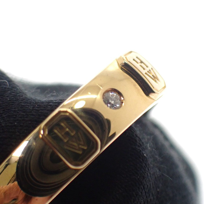 ハリーウィンストン HARRY WINSTON HWロゴ・バンド リング 13号 WBDYRDBZHWL リング K18イエローゴールド ダイヤモンド レディース【中古】【Aランク】