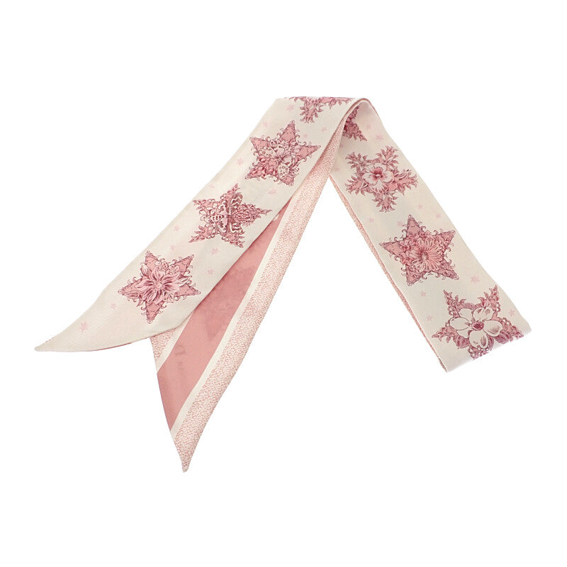 ディオール Dior Dior Star ミッツァ 55LKY106I610_C406 スカーフ シルク ピンク レディース【中古】【Aランク】