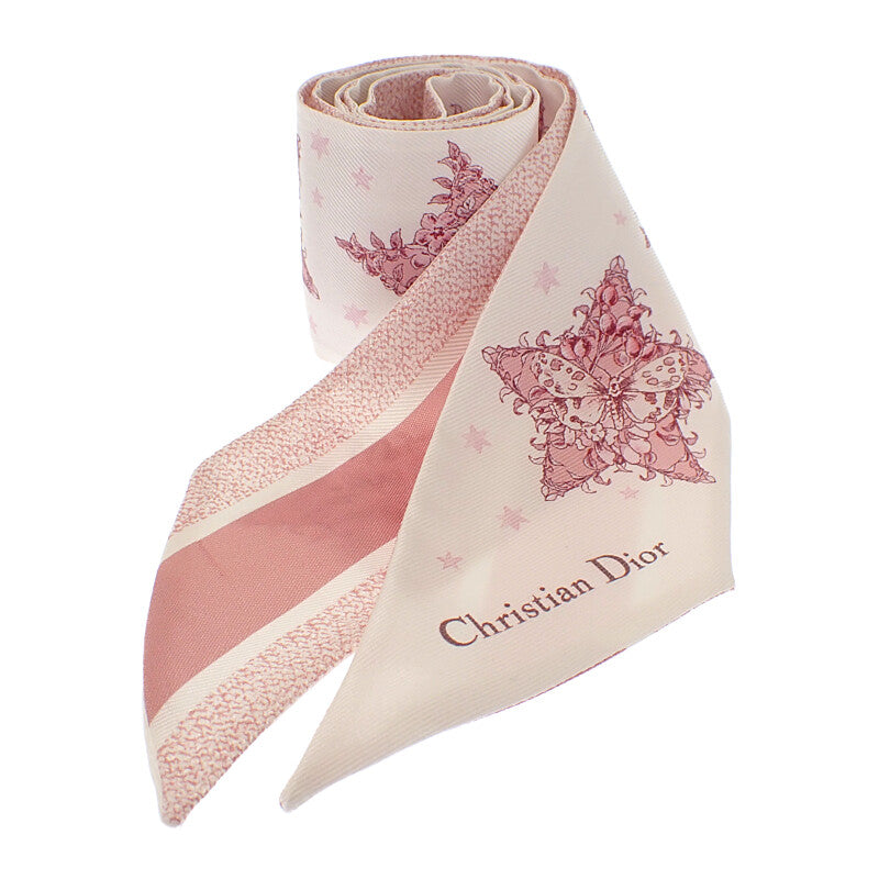 ディオール Dior Dior Star ミッツァ 55LKY106I610_C406 スカーフ シルク ピンク レディース【中古】【Aランク】