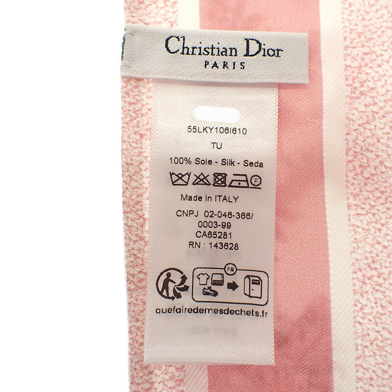ディオール Dior Dior Star ミッツァ 55LKY106I610_C406 スカーフ シルク ピンク レディース【中古】【Aランク】