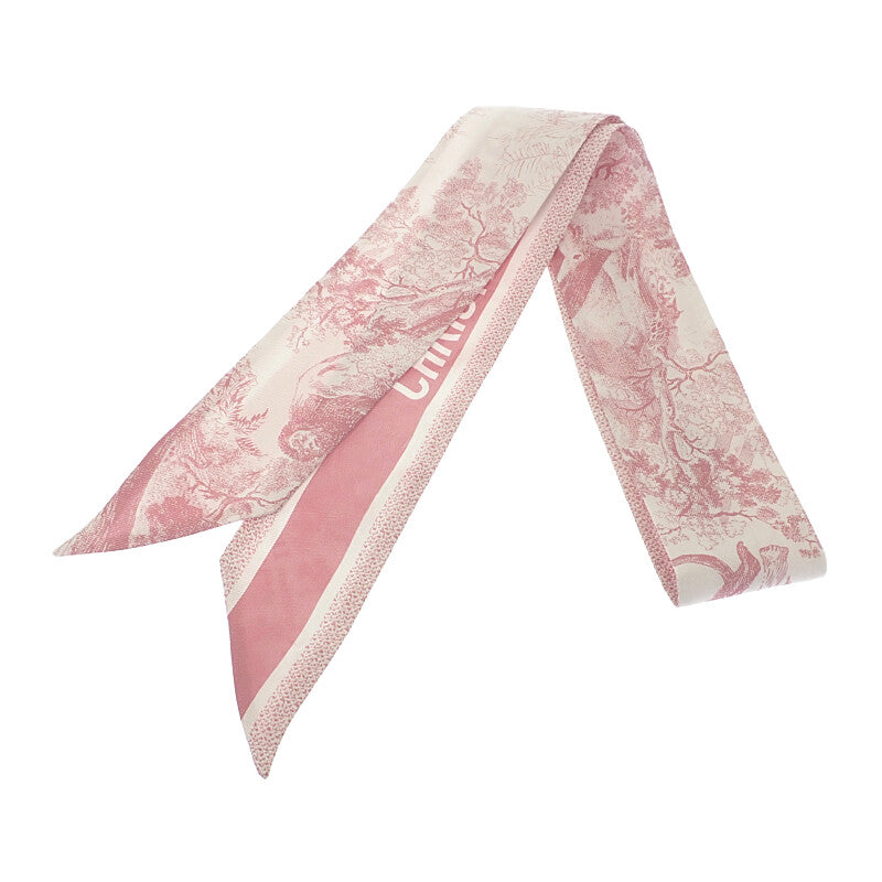 ディオール Dior トワル ドゥ ジュイ ソヴァージュ ミッツァ 15JOU106I602_C420 スカーフ シルク ピンク レディース【中古】【ABランク】