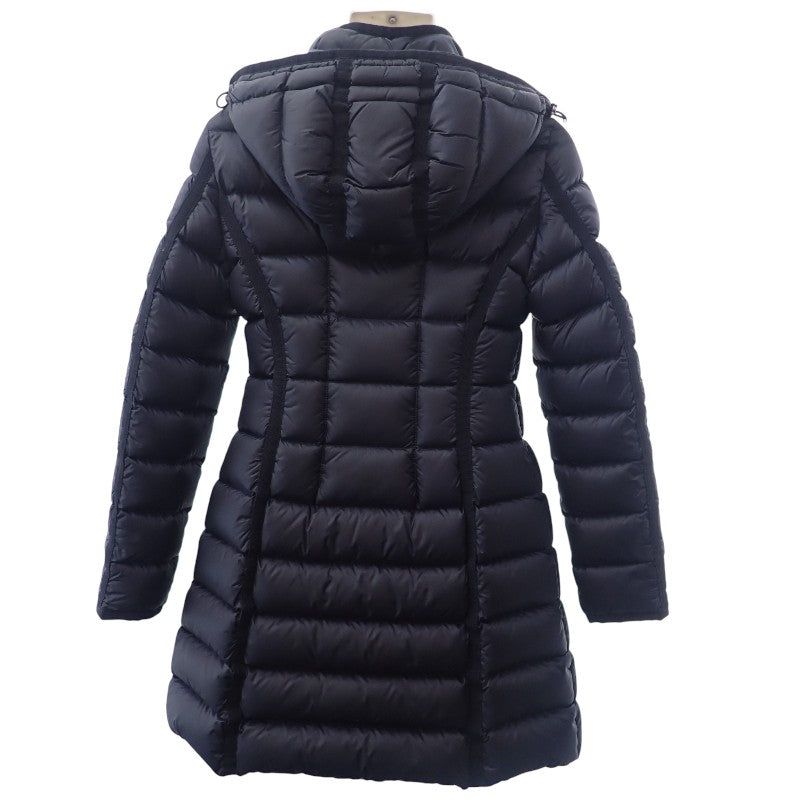 モンクレール MONCLER HERMINE エルミンヌ ロングダウンコート 0 E20934930005 53048 ダウンジャケット ナイロン ダウン90%/フェザー10% ネイビー レディース【中古】【ABランク】