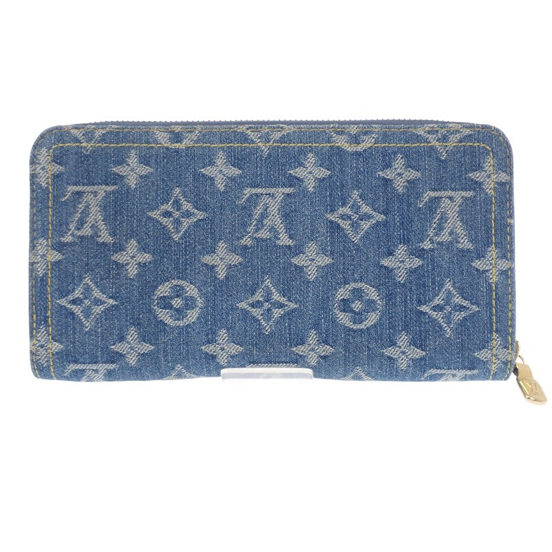 ルイヴィトン LOUIS VUITTON LV × TM ジッピー ウォレット M23161 長財布 モノグラムデニム ブルー ゴールド金具 レディース メンズ【中古】【Aランク】