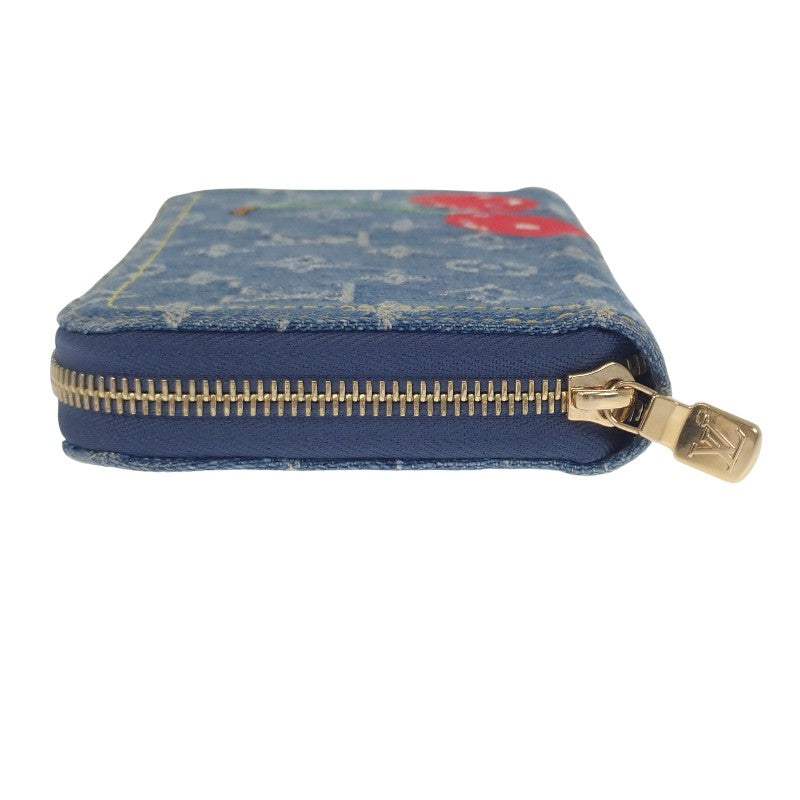ルイヴィトン LOUIS VUITTON LV × TM ジッピー ウォレット M23161 長財布 モノグラムデニム ブルー ゴールド金具 レディース メンズ【中古】【Aランク】