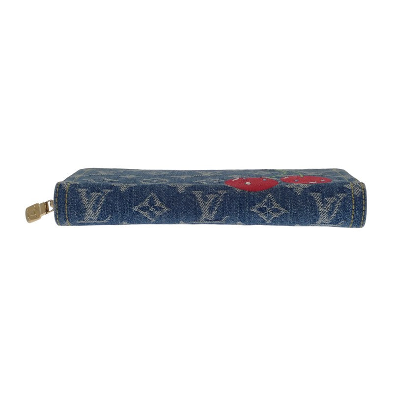 ルイヴィトン LOUIS VUITTON LV × TM ジッピー ウォレット M23161 長財布 モノグラムデニム ブルー ゴールド金具 レディース メンズ【中古】【Aランク】