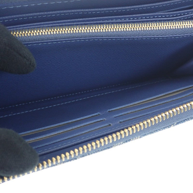 ルイヴィトン LOUIS VUITTON LV × TM ジッピー ウォレット M23161 長財布 モノグラムデニム ブルー ゴールド金具 レディース メンズ【中古】【Aランク】