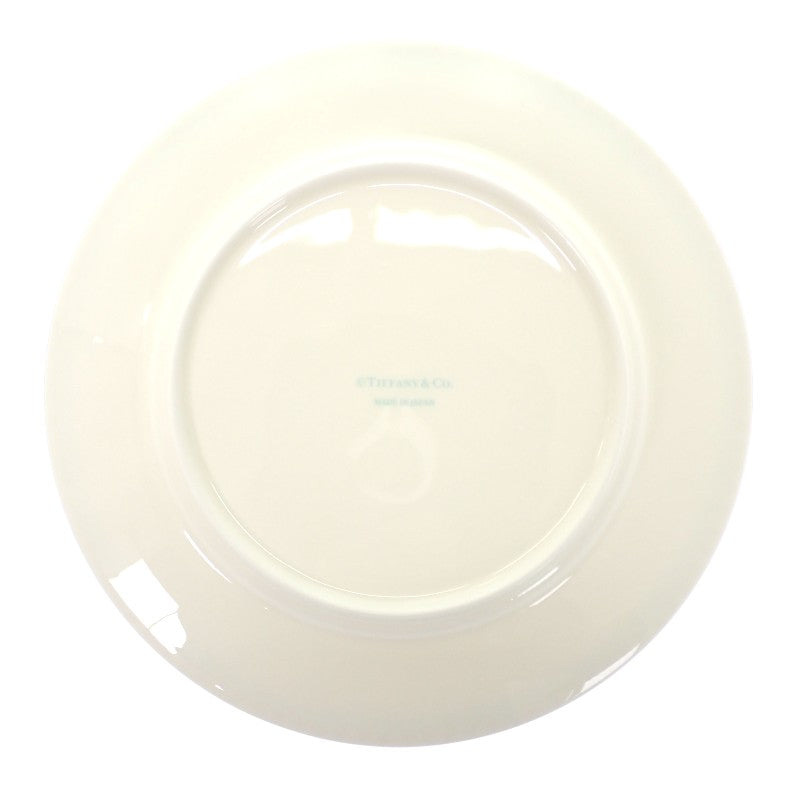 ティファニー TIFFANY&Co. プラチナブルーバンドプレート 食器 ボーンチャイナ ホワイト【中古】【Sランク】