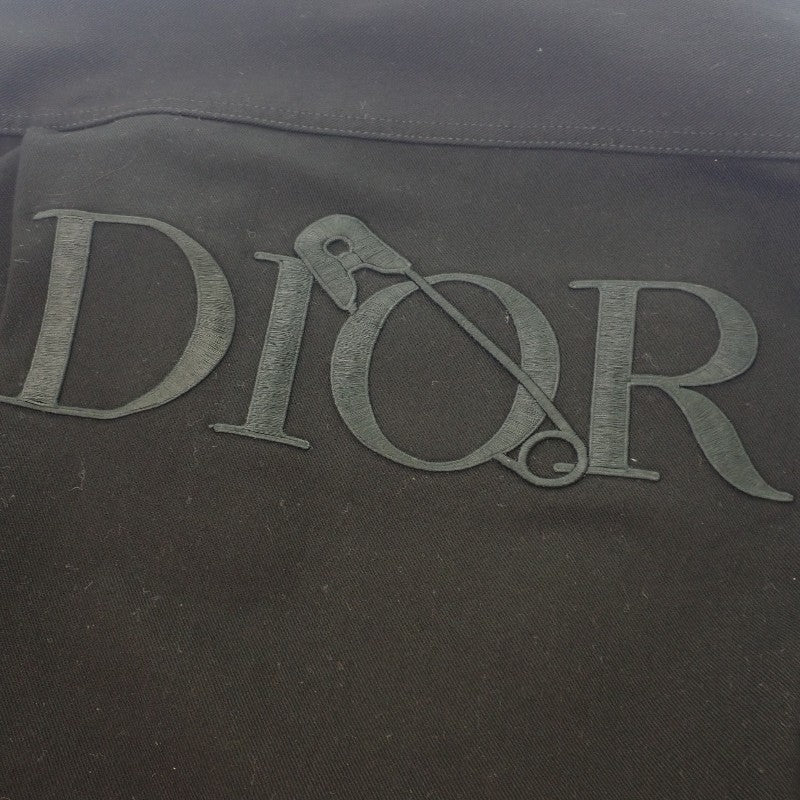 クリスチャンディオール Christian Dior 袖ニット切替 デニムジャケット 48 043D486A217X-C989 デニムジャケット コットン ウール ブラック メンズ【中古】【ABランク】