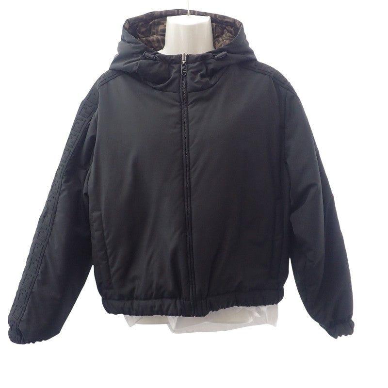 フェンディ FENDI リバーシブル ブルゾン L FAN052 AGMY ブルゾン ポリエステル ブラック ブラウン レディース【中古】【Aランク】