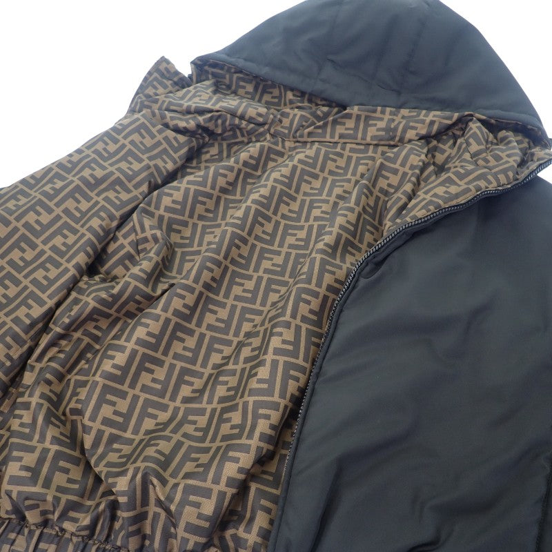 フェンディ FENDI リバーシブル ブルゾン L FAN052 AGMY ブルゾン ポリエステル ブラック ブラウン レディース【中古】【Aランク】