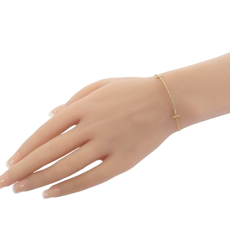 TIFFANY&Co. T Smile 小型 60150753 手鍊 K18黃金 金色 鑽石 女士【二手】【A級】