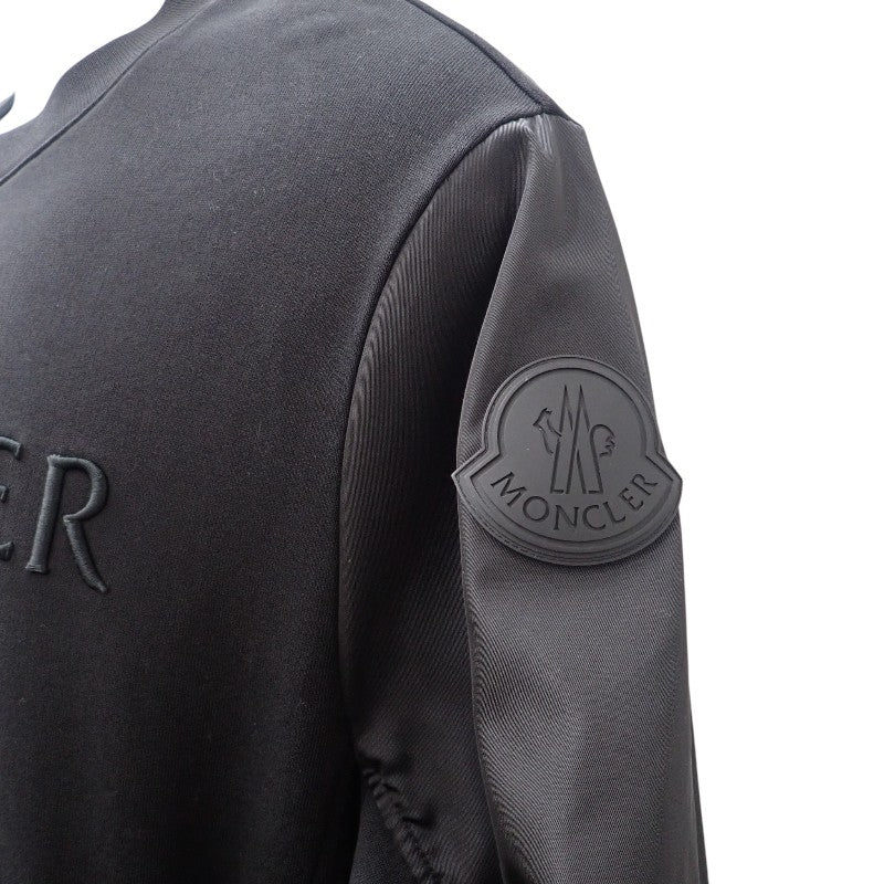 モンクレール MONCLER シャツ L H10918G00039_809KR スウェット コットン ナイロン ブラック メンズ【中古】【ABランク】