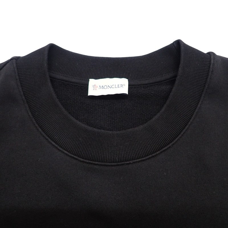 モンクレール MONCLER シャツ L H10918G00039_809KR スウェット コットン ナイロン ブラック メンズ【中古】【ABランク】