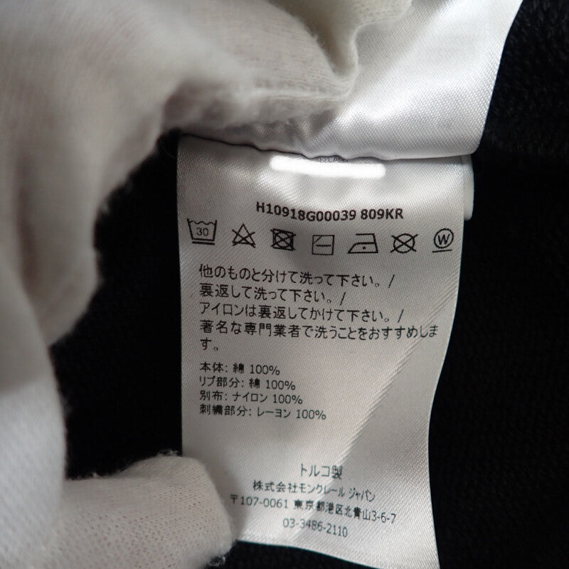 モンクレール MONCLER シャツ L H10918G00039_809KR スウェット コットン ナイロン ブラック メンズ【中古】【ABランク】