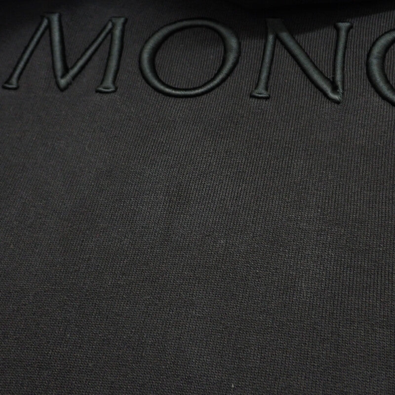 モンクレール MONCLER シャツ L H10918G00039_809KR スウェット コットン ナイロン ブラック メンズ【中古】【ABランク】