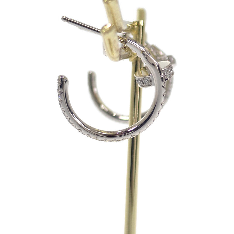 カルティエ CARTIER ジュスト アン クル フープ スモール パヴェ B8301431 ピアス K18ホワイトゴールド ダイヤモンド レディース【中古】【Aランク】