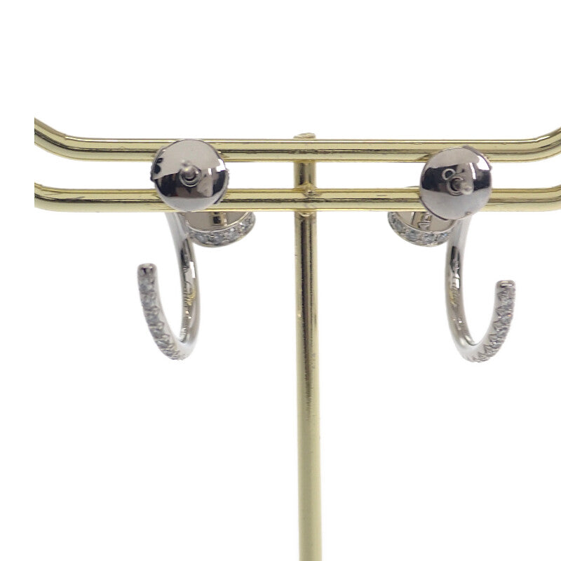 カルティエ CARTIER ジュスト アン クル フープ スモール パヴェ B8301431 ピアス K18ホワイトゴールド ダイヤモンド レディース【中古】【Aランク】