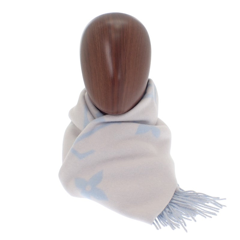 ルイヴィトン LOUIS VUITTON マフラー・レイキャビック M90896 マフラー カシミヤ ホワイト ブルー レディース【中古】【Aランク】