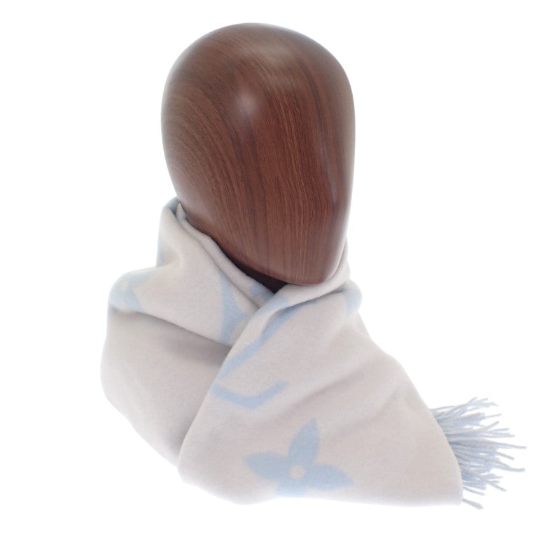 ルイヴィトン LOUIS VUITTON マフラー・レイキャビック M90896 マフラー カシミヤ ホワイト ブルー レディース【中古】【Aランク】