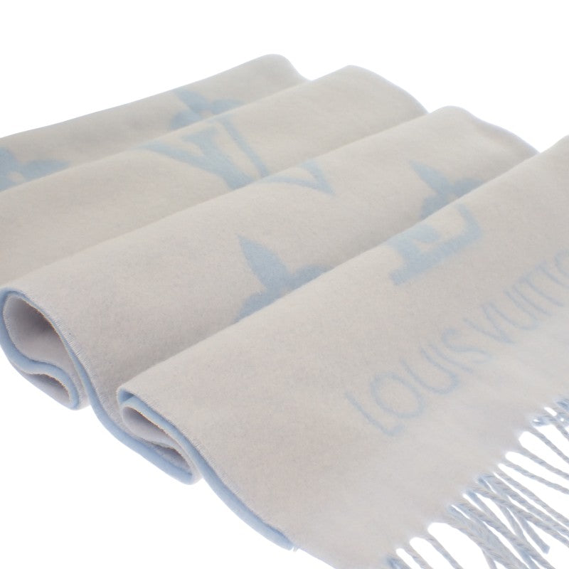 ルイヴィトン LOUIS VUITTON マフラー・レイキャビック M90896 マフラー カシミヤ ホワイト ブルー レディース【中古】【Aランク】