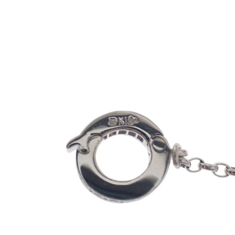 ミキモト MIKIMOTO ステーションネックレス ネックレス アコヤ真珠 K18ホワイトゴールド ダイヤモンド レディース【中古】【Aランク】