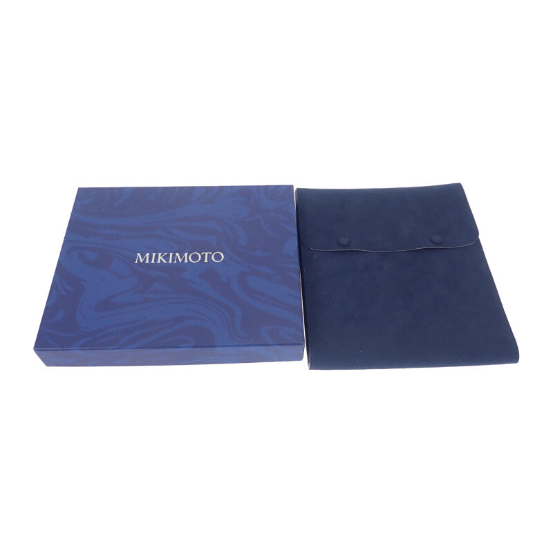 ミキモト MIKIMOTO ステーションネックレス ネックレス アコヤ真珠 K18ホワイトゴールド ダイヤモンド レディース【中古】【Aランク】