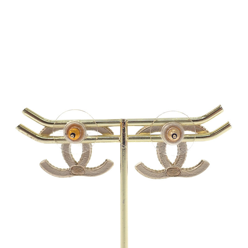 シャネル CHANEL ココマーク ピアス メタル ストラス ゴールド レディース【中古】【Aランク】