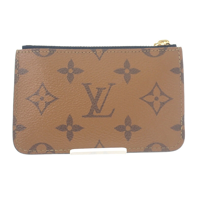 ルイヴィトン LOUIS VUITTON ポルト カルト・ロミー M81912 カードケース モノグラムリバース ベージュ ブラウン ゴールド金具 メンズ レディース【中古】【ABランク】