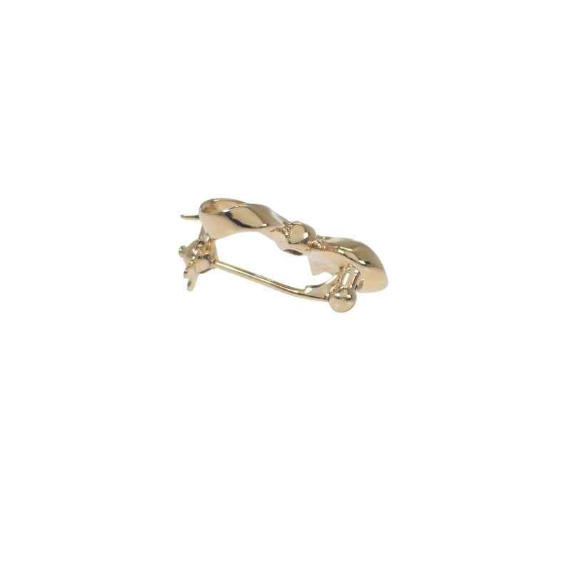 ミキモト MIKIMOTO リボン ブローチ K18イエローゴールド ダイヤモンド レディース【中古】【Aランク】