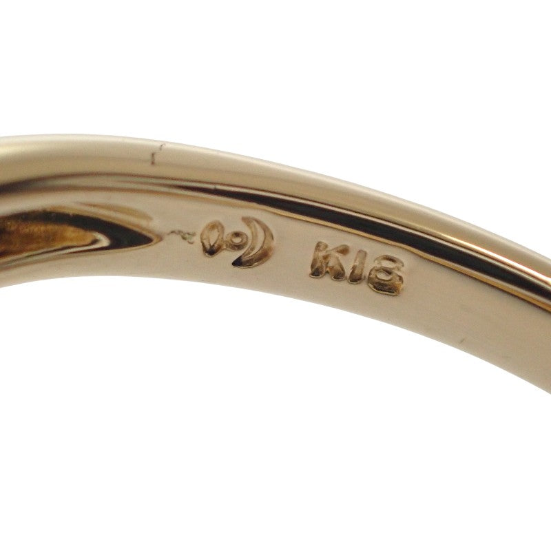 タサキ TASAKI リボンモチーフ 11号 リング K18イエローゴールド パール ゴールド ダイヤモンド レディース【中古】【Aランク】