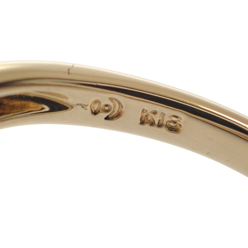 タサキ TASAKI リボンモチーフ 11号 リング K18イエローゴールド パール ゴールド ダイヤモンド レディース【中古】【Aランク】