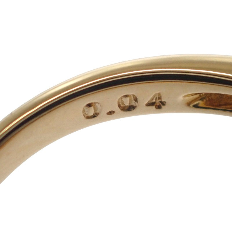 タサキ TASAKI リボンモチーフ 11号 リング K18イエローゴールド パール ゴールド ダイヤモンド レディース【中古】【Aランク】
