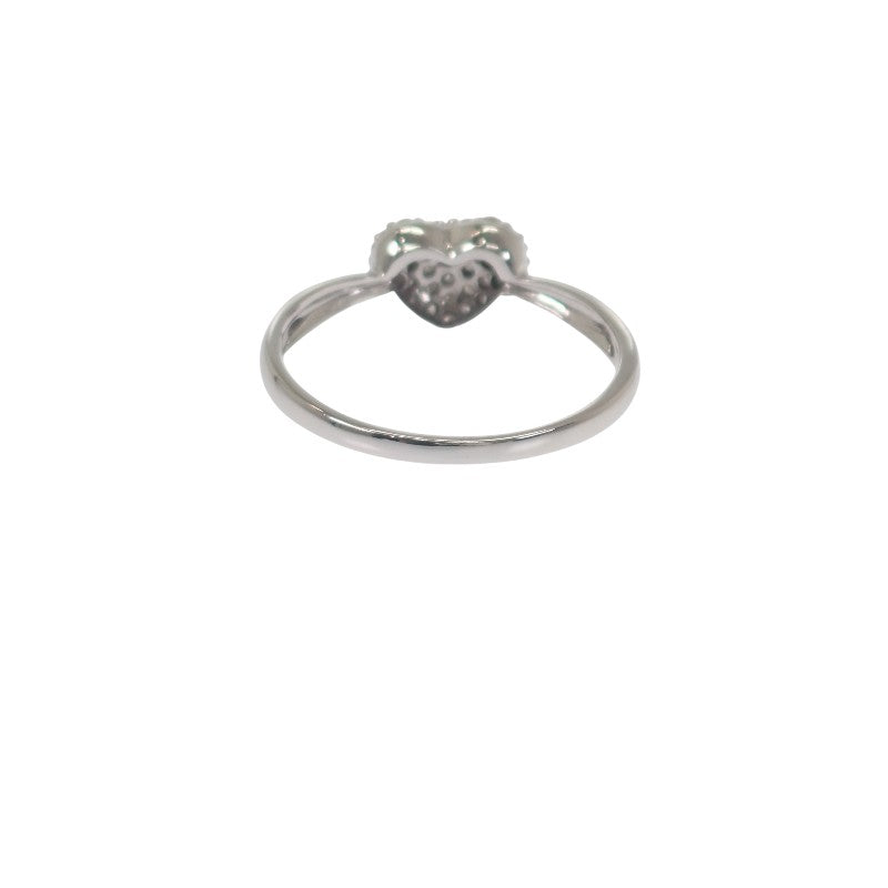 ESTELLE エステール ハート パヴェ 18号 リング K18ホワイトゴールド ダイヤモンド レディース【中古】【Aランク】