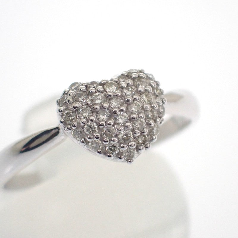 ESTELLE エステール ハート パヴェ 18号 リング K18ホワイトゴールド ダイヤモンド レディース【中古】【Aランク】