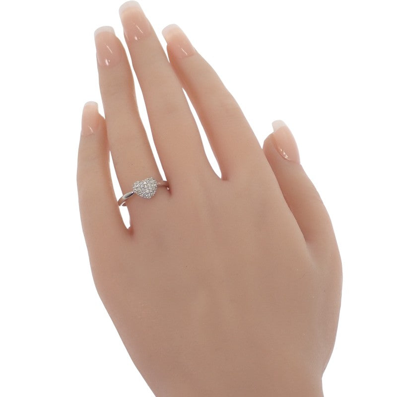 ESTELLE エステール ハート パヴェ 18号 リング K18ホワイトゴールド ダイヤモンド レディース【中古】【Aランク】