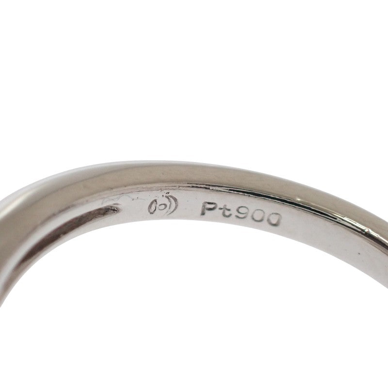 タサキ TASAKI リボンモチーフ 10号 リング Pt900プラチナ パール ダイヤモンド レディース【中古】【Aランク】