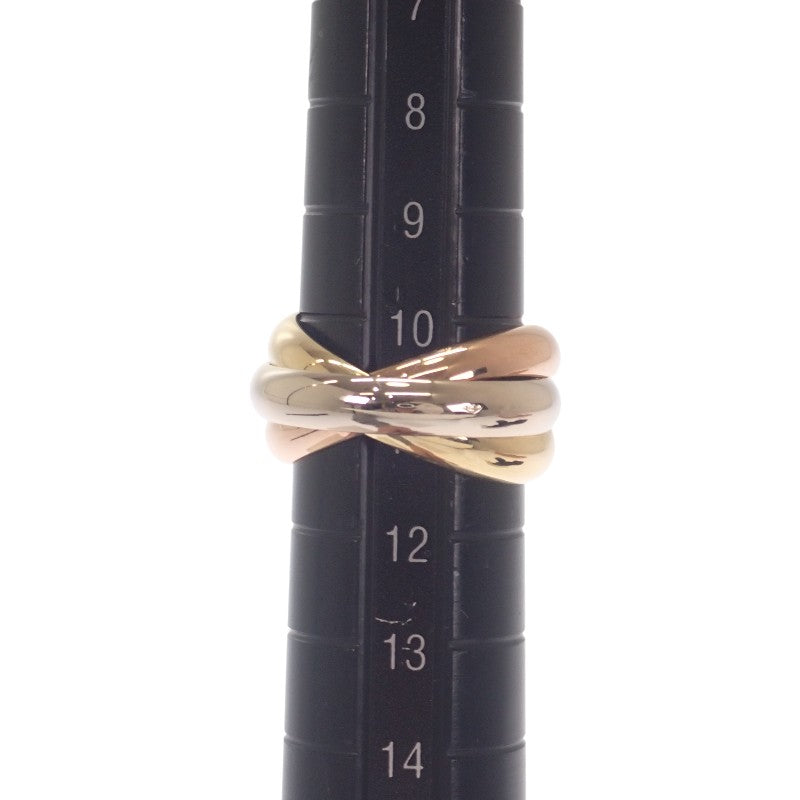 卡地亞 CARTIER Trinity 三環戒 大型 54 K18黃金 K18玫瑰金 K18白金 女士【中古】【A級】