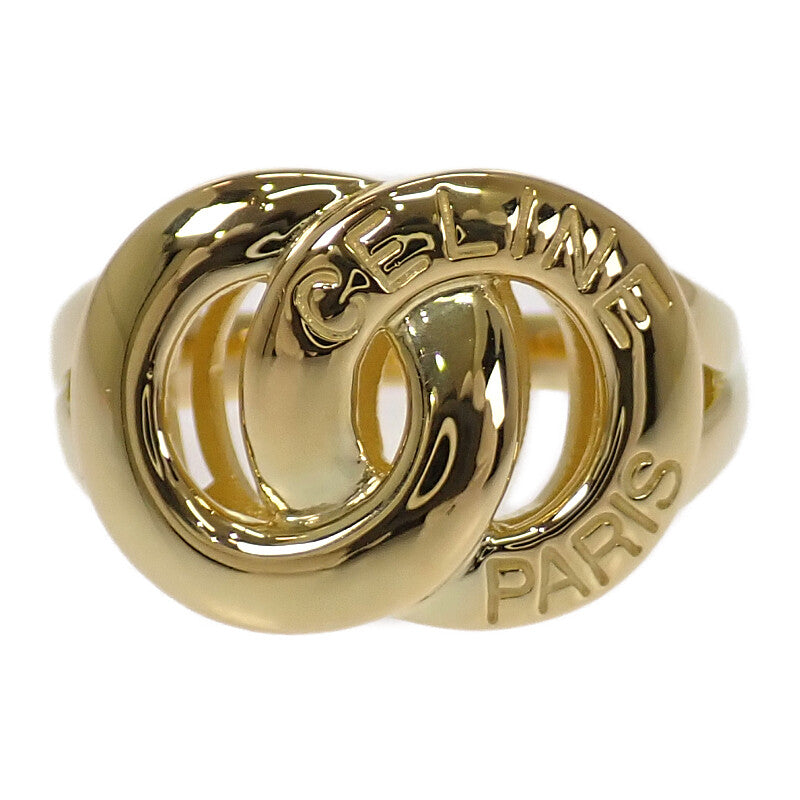 セリーヌ CELINE ダブルサークル 12号 リング K18イエローゴールド レディース【中古】【Aランク】