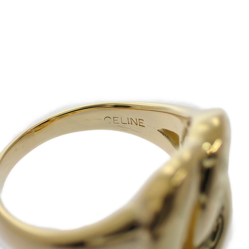 CELINE 思琳 雙環 12號 戒指 K18黃金 金色 女款【二手】【A級品】