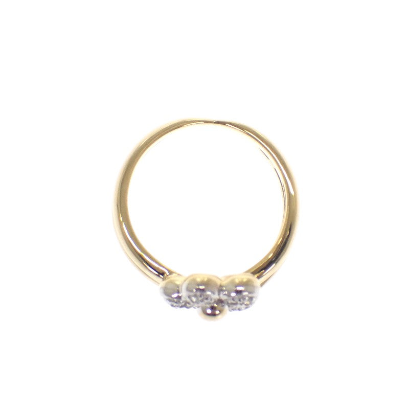 ポンテヴェキオ Ponte Vecchio フラワー 10号 リング K18イエローゴールド K18ホワイトゴールド ダイヤモンド レディース【中古】【Aランク】