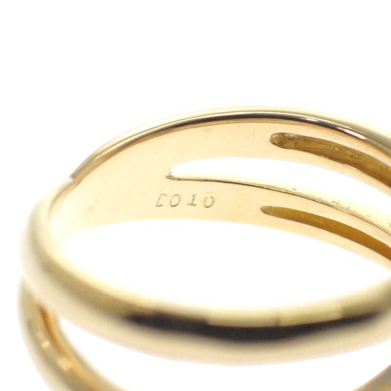 ポンテヴェキオ Ponte Vecchio フラワー 10号 リング K18イエローゴールド K18ホワイトゴールド ダイヤモンド レディース【中古】【Aランク】