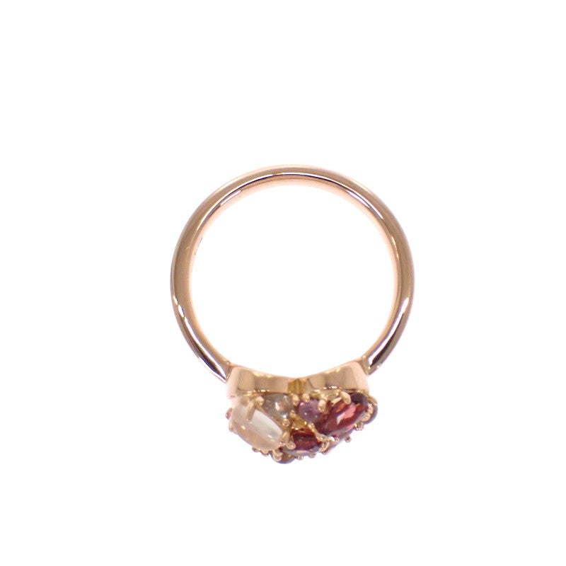 RUGIADA RUGIADA 多寶石心形戒指 12號 K18粉紅金 女款【中古】【A級】