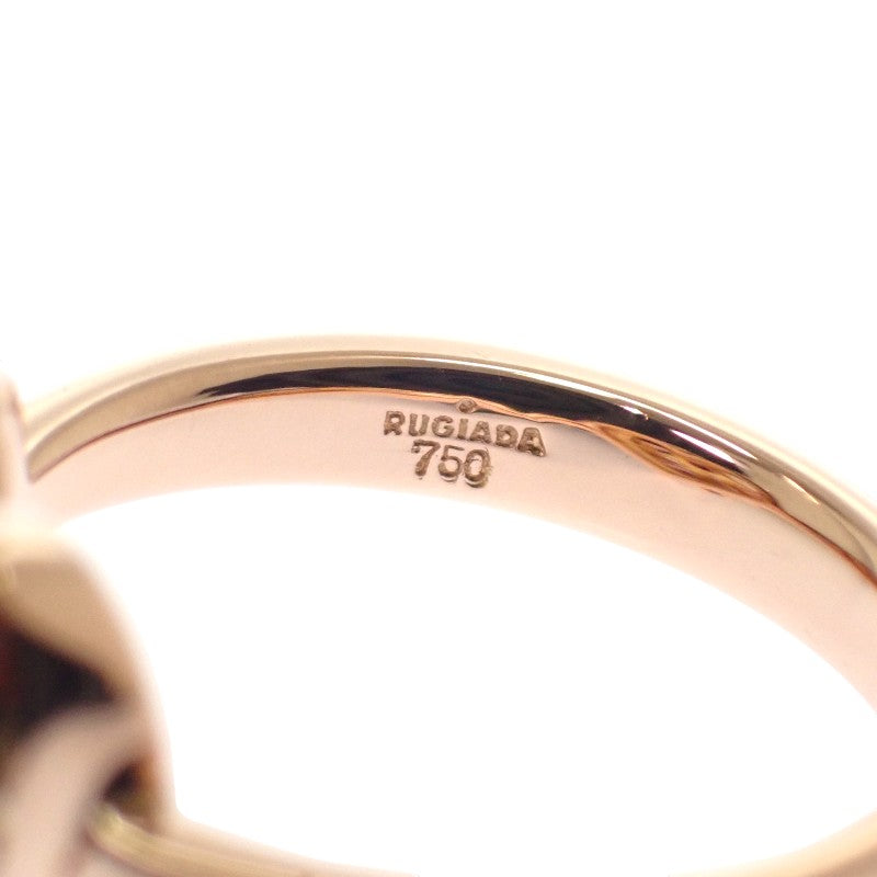 RUGIADA RUGIADA 多寶石心形戒指 12號 K18粉紅金 女款【中古】【A級】