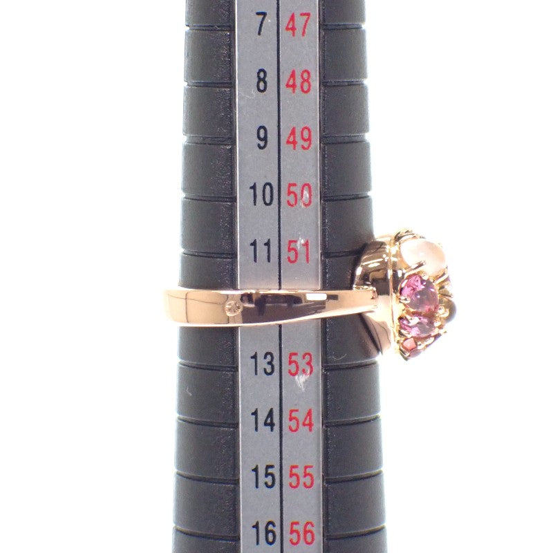 RUGIADA RUGIADA 多寶石心形戒指 12號 K18粉紅金 女款【中古】【A級】